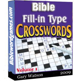 Bible fill-in type crosswords