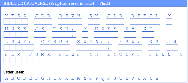 free Family Christian Bible Cryptogram